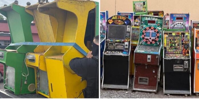 #CAJEME Aseguran 37 máquinas tragamonedas en Ciudad Obregón; resultado de operativo conjunto de autoridades de distintos niveles de gobierno.