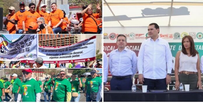 1Gobierno de Sonora encabeza desfile por el Día del Trabajo; reafirmando su compromiso con los derechos laborales de las y los trabajadores sonorenses.