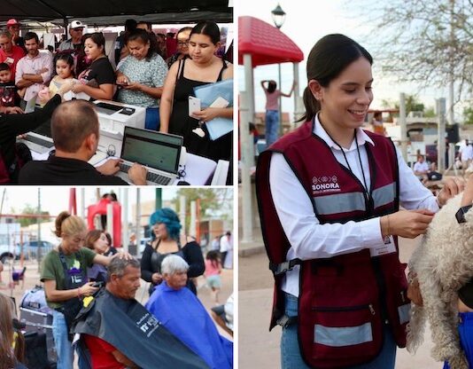 Gobernador Durazo beneficia a vecinos de la colonia Fonhapo con servicios gratuitos en la feria “Sonora Atiende”