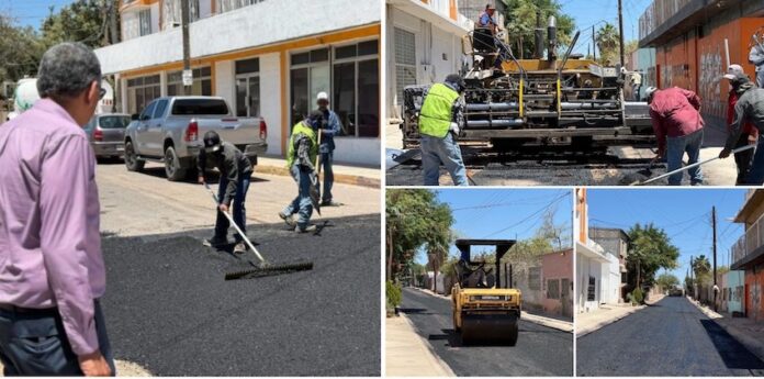 #EMPALME Avanza obra de pavimentación en callejón Bertha; alcalde Luis Fuentes supervisa los trabajos.