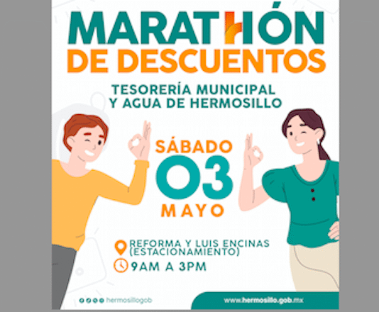 Este sábado 3 de mayo es el “Marathón de Descuentos” de Tesorería Municipal