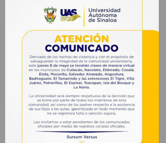 Por violencia Universidad Autónoma de Sinaloa suspende clases