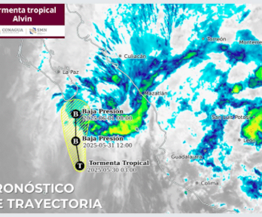 Tormenta ‘Alvin’ continúa debilitándose