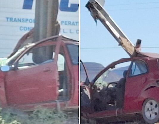 De SIRM familia accidentada ayer al norte de Guaymas