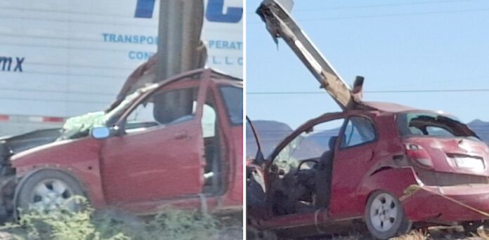 #Guaymas De SIRM familia accidentada ayer al norte de Guaymas; identifican a mujer que perdió la vida; tres heridos están hospitalizados, dos de ellos graves.