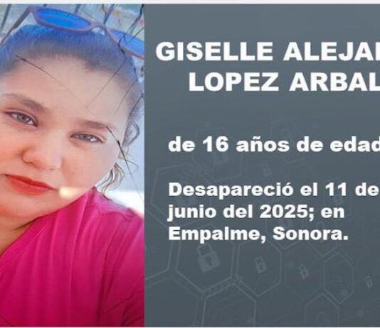 Desaparece jovencita de Empalme