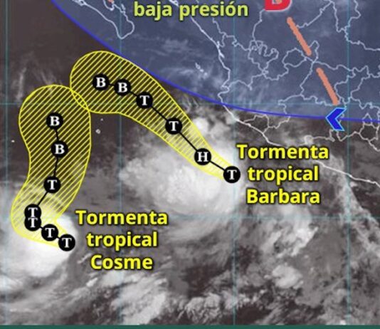 Bárbara pasará a huracán categoría 1, este día