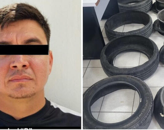 Transportaba 23 kilos de metanfetamina oculta en neumáticos