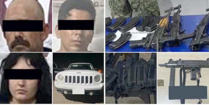 #CAJEME Incautan armas de fuego y equipo táctico en Cajeme; en hechos distintos, hay tres personas detenidas.