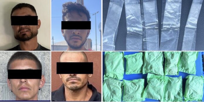 #HERMOSILLO Cuatro detenidos con droga; como parte del trabajo de prevención y combate al delito en Hermosillo.