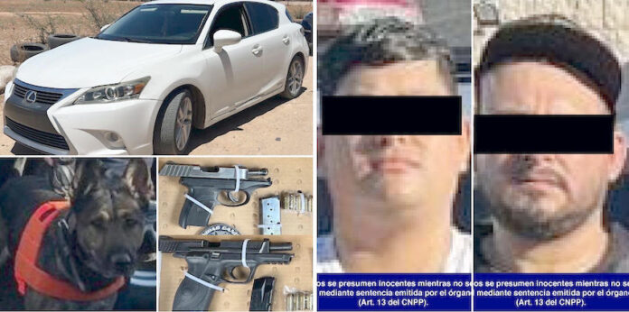 #HERMOSILLO Binomios caninos interceptan a personas armadas; el aseguramiento se realizó durante operativos policial en Hermosillo.