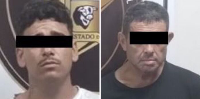 #CAJEME Capturan a dos sujetos con narcótico y vehículo robado; identificados como Salvador “N”, de 52 años y Carlos Adrián “N”, de 24 años.