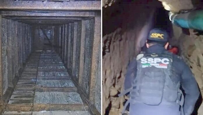 #TIJUANA Hallan túnel en Tijuana que era utilizabo para llevar droga a EEUU; tras ejecutar una orden de cateo fue inhabilitado por autoridades de los tres niveles de gobierno.