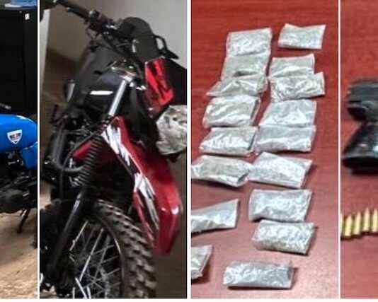 Aseguran armamento, droga y motocicletas