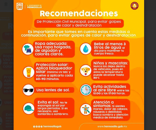 Refuerza Gobierno Municipal acciones preventivas ante calor extremo en Hermosillo