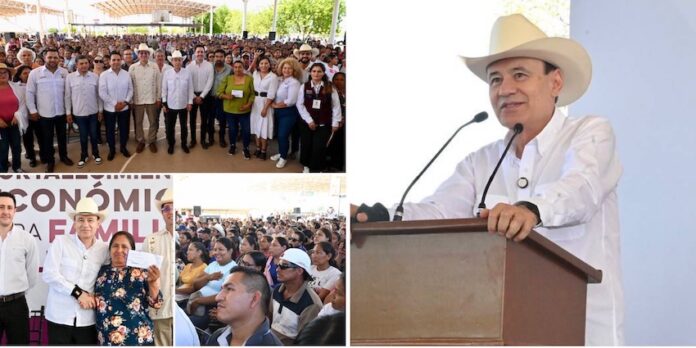 #Navojoa Gobernador Durazo cumple a más de 2 mil 600 familias del sur con entrega de tarjetas para fortalecer su economía; para habitantes de los municipios de Navojoa, Álamos, Etchojoa y Huatabampo, con una inversión superior a 19.8 millones de pesos.