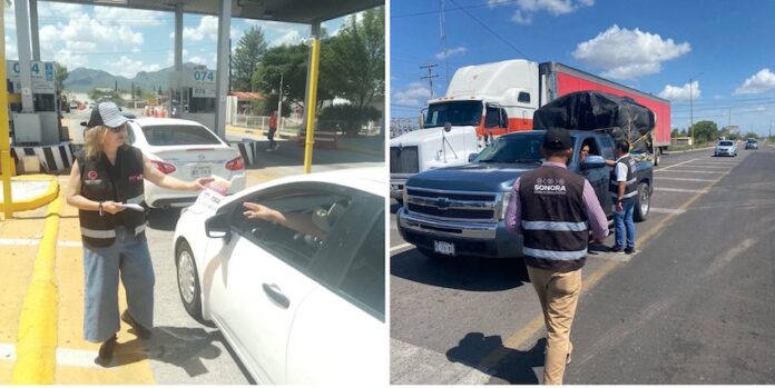 #Hermosillo Participa Secretaría de Seguridad Pública en operativo “Héroes Paisanos”; para brindar información útil sobre los servicios de emergencia que ofrece la línea 9-1-1 a turistas que vacacionan en Sonora.