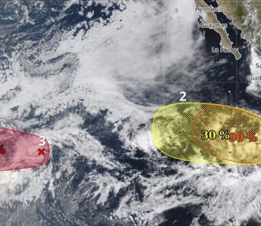 En vigilancia 3 zonas de baja presión en el Pacífico