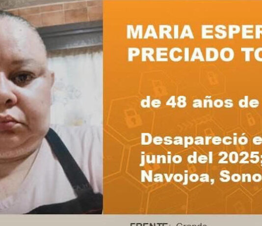María Esperanza desapareció en Navojoa