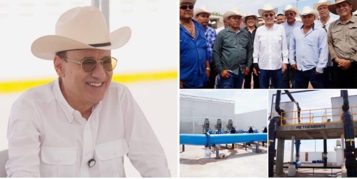 Gobernador Durazo consolida acciones para eficientar suministro de Acueducto Yaqui a comunidades; el mandatario estatal realizó un recorrido de supervisión por la planta potabilizadora y la red de distribución.
