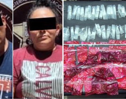 Aseguran droga y detienen a dos personas