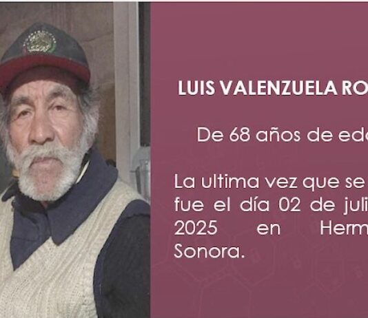 Abuelito desaparece en Hermosillo