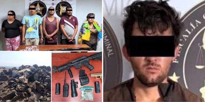 #Sonora Captura a personas y aseguran armas, droga y rescatan a menores; las personas detenidas y los objetos asegurados fueron puestos a disposición de la FGR.