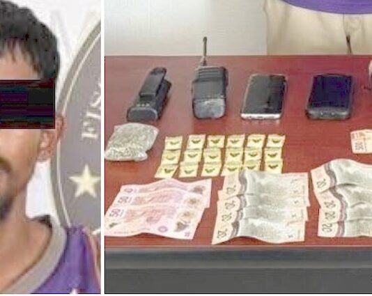 Detienen a sujeto por narcomenudeo y halconeo