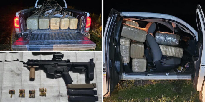 #Chihuahua Le aseguran a grupo criminal droga y armamento; en la carretera que conduce de Santa Isabel a Chihuahua, fue abandonada una camioneta.