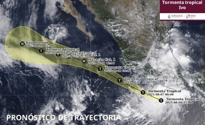 #Nacional Se formó la tormenta tropical Ivo, al sur de las costas de Guerrero; se prevén lluvias intensas en Guerrero y Oaxaca.