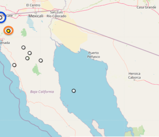 Tembló en Tecate y Ensenada