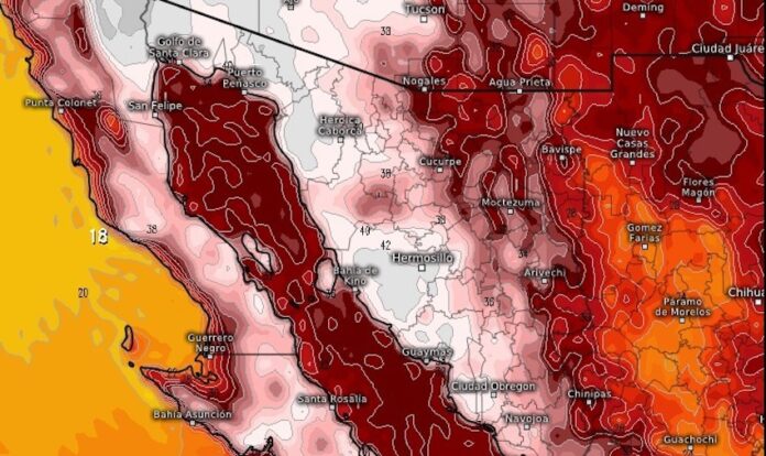 #Hermosillo De nuevo alertan por altas temperaturas en Sonora; para el fin de semana se espera el termómetro suba de nuevo de entre 43 a 45 grados, en región centro.