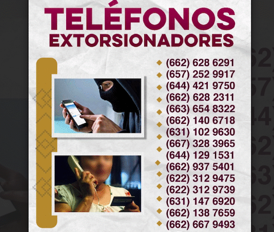 Exhortan a no responder números telefónicos identificados como extorsionadores
