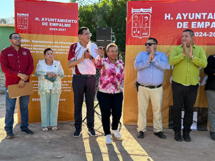 #Empalme Pone en marcha alcalde Luis Fuentes Aguilar importante obra en la colonia Moderna Norte; Con una inversión cercana a un millón de pesos.
