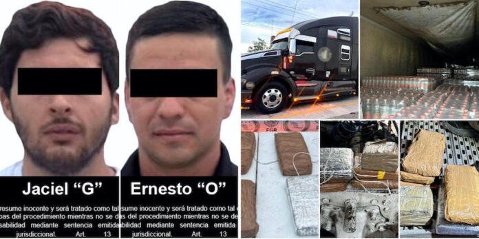 #Huatabampo Caen 2 traileros con fentanilo y heroína; tras una denuncia anónima Ernesto “O” y Jaciel “G”, fueron detenidos en la carretera internacional, en Huatabampo.