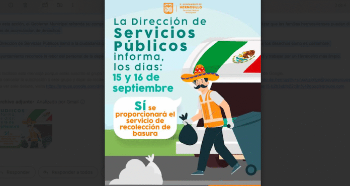 Servicios Públicos garantizará la recolección de basura durante las Fiestas Patrias; los días 15 y 16 de septiembre el servicio se brindará con normalidad.
