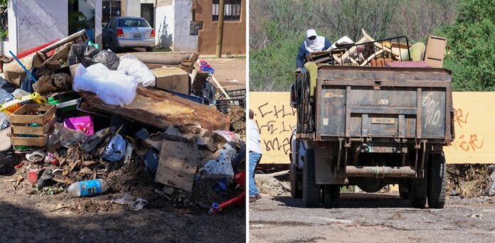#Guaymas Supervisa Ayuntamiento de Guaymas acciones de limpieza en la colonia Niza, tras las afectaciones derivadas e la fuerte tormenta que estuvo azotando la región el pasado fin de semana.