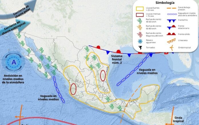 #Sonora Un frente frío se aproximará a la frontera noroeste de Sonora, el fin de semana; y para hoy lunes, cielos mayormente despejados con baja probabilidad de lluvia.