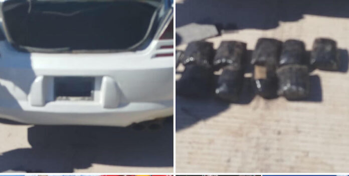#Hermosillo Transportaba fentanilo en la facia de su vehículo; conductor fue detenido en el tramo carrerero de Hermosillo-Nogales; la drga fue hallada en un compartimiento detrás de las placas de circulación.