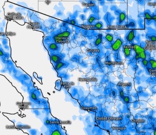 Monzón mexicano originará este día tormentas eléctricas en Sonora