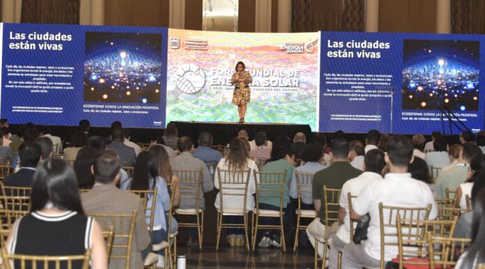 Destacan en el Foro Mundial de Energía Solar 2025 potencial de Sonora para la producción competitiva de hidrógeno verde; una nutrida asistencia y variedad de temas tratados confirmaron el éxito del evento.