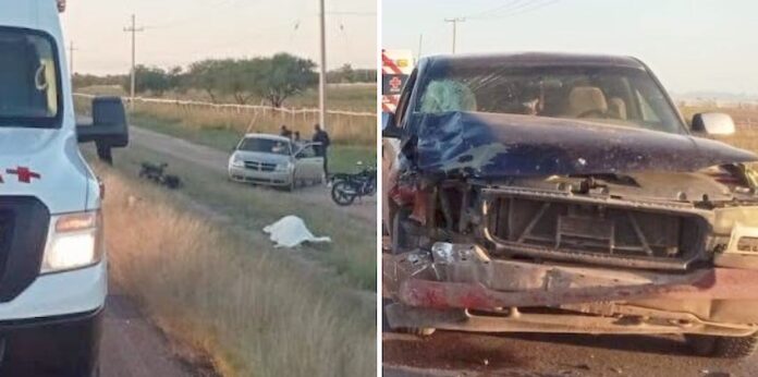 Trágica muerte encuentra motociclista en la carretera a Ortiz; lamentable percance ocurrido la mañana de este día jueves; fue un choque contra una camioneta pick-up.