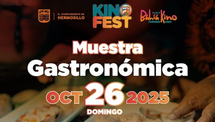 Invitan a disfrutar delicias culinarias en la Muestra Gastronómica de Kino Fest 2025; Gobierno Municipal, prestadoras y prestadores de servicios preparan una velada dominguera familiar con música y buena comida.
