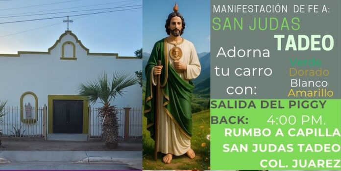 #Empalme Manifiestan su fe en honor a San Judas Tadeo; en la Capilla ubicada en la colonia Juárez, con distintos eventos hoy y mañana.