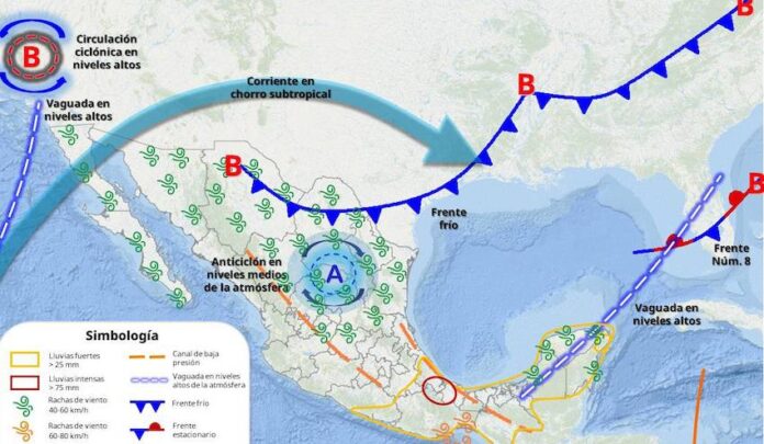 #Hermosillo  Para hoy cielos parcialmente nublados con probabilidad de lluvias ligeras; principalmente para el noroeste y norte de Sonora en horario vespertino.
