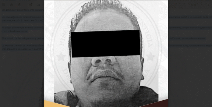 #Cajeme Preso sujeto que incendió vehículo; con la complicidad de otro masculino llegó hasta la cochera de un domicilio y prendió fuego a la unidad.