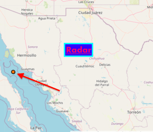 Temblor de 4.1 anoche frente a las costas de Guaymas