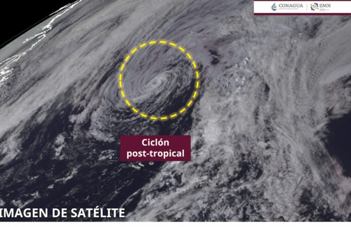 Raymond se localiza esta mañana a 175 km al sur-sureste de Cabo San Lucas; la tormenta tropical mantiene trayectoria hacia Baja California Sur.