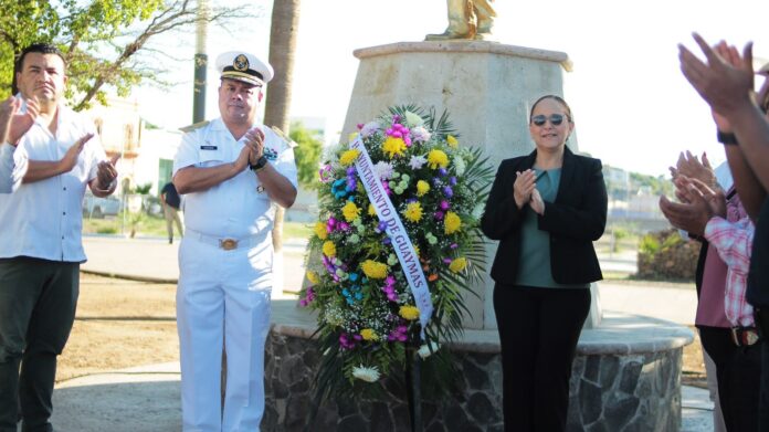 #Guaymas Conmemora Ayuntamiento de Guaymas el 221 aniversario del natalicio del General José María Yáñez Carrillo; ceremonia cívica que estuvo encabezada por la alcaldesa, Dra. Karla Córdova González.