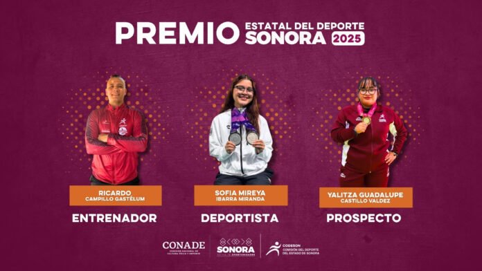 #Hermosillo  Sofía Ibarra y Ricardo Campillo son elegidos ganadores del Premio Estatal del Deporte 2025; la joven de tiro deportivo y el estratega de karate lideraron las categorías de Atleta y Entrenador; Yaliztia Carrillo quedó como Prospecto.